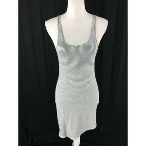 Lululemon Torque Tank Hyper Stripe Size‎ 6 (msrd) Yoga Gray Striped Asymmetric